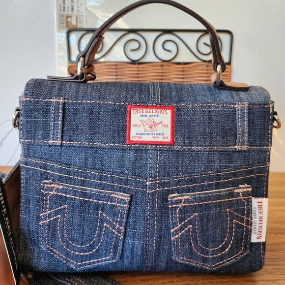 True religion brand jeans denim bag - Picture 6 of 6